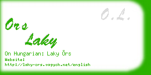 ors laky business card